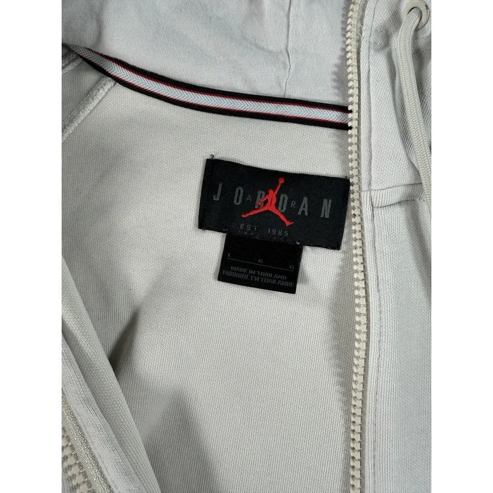 Nike Jordan Essentials Hoodie Warmup Jacket Mens Large White DJ0886-104